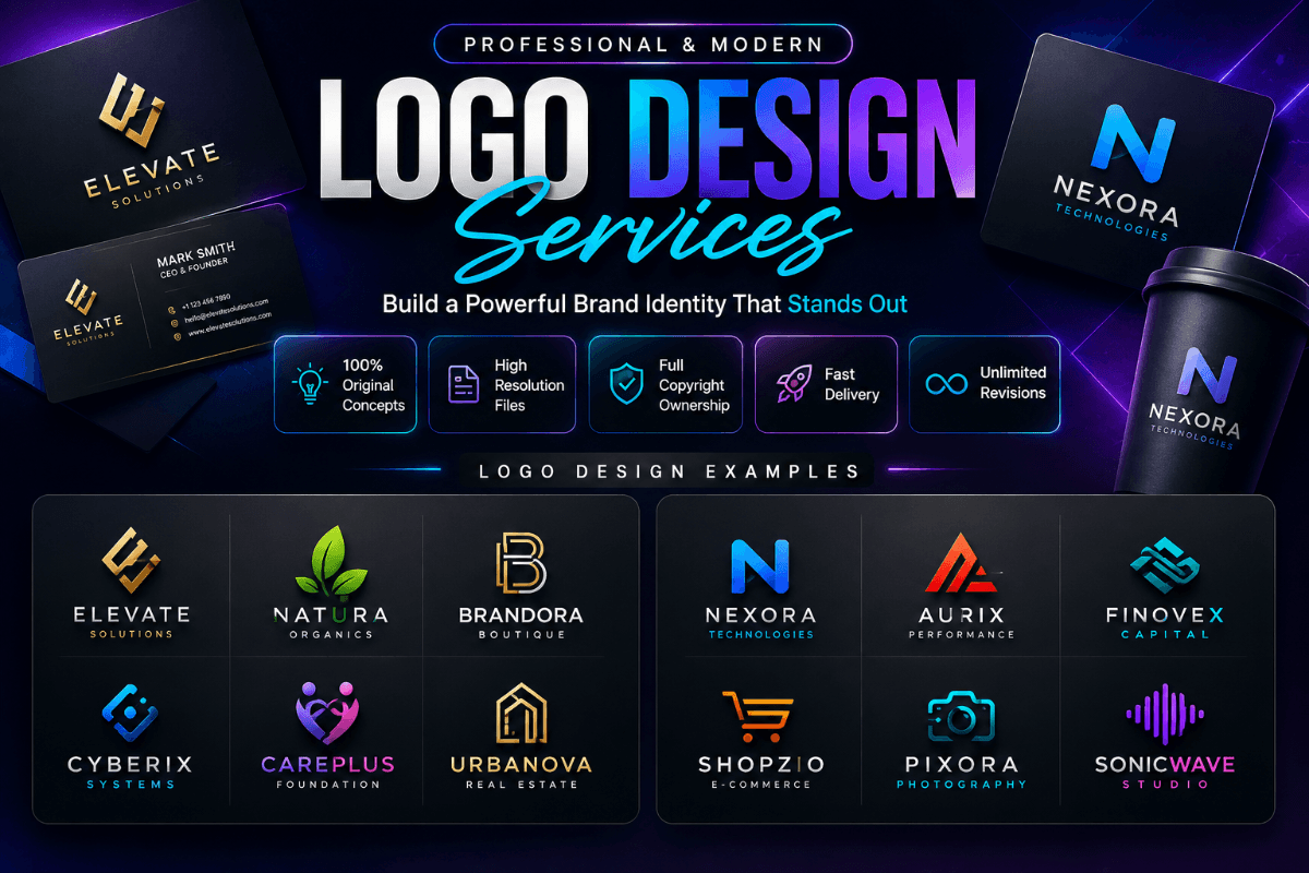 I will create a clean, modern, professional logo design gallery 1
